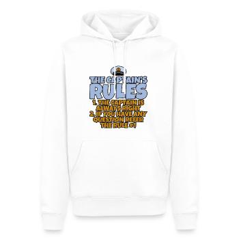 The Captain's Rules, The Captain Is Always Right 4 - Männer Premium Bio Hoodie - Weiß - Vorne - Nico (187cm)