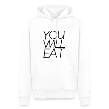 You Will Eat 4 - Männer Premium Bio Hoodie - Weiß - Vorne - Nico (187cm)
