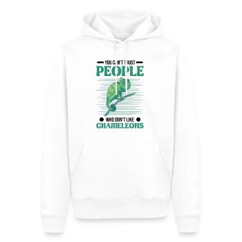 Chameleon amant Chameleon - Sweat à capuche Premium bio Homme - blanc - Devant - Nico (187cm)