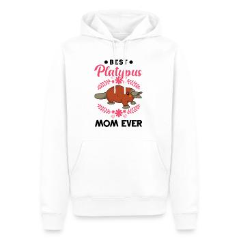 Best Platypus Mom Ever Schnabeltier Mama - Men’s Premium Organic Hoodie - white - Front - Nico (187cm)
