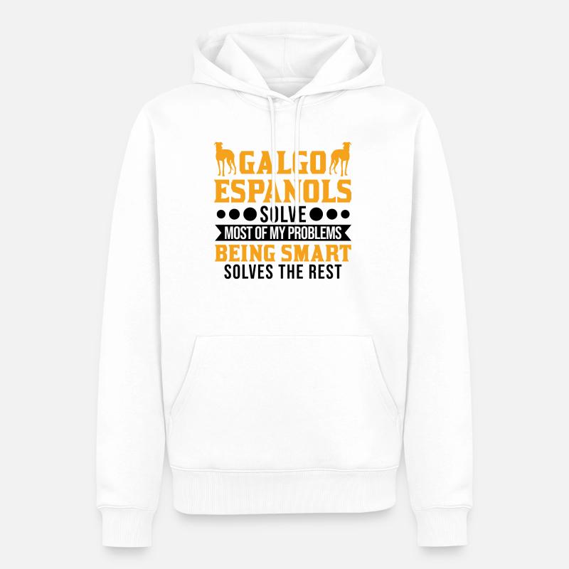 Galgo Espanol Geschenk Spanischer Windhund - Männer Premium Bio Hoodie - Weiß