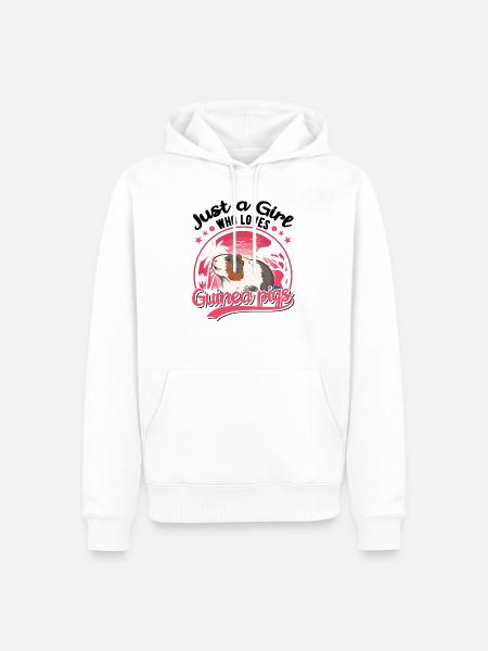 Cochon d’Inde Fille - Sweat à capuche Premium bio Homme - blanc
