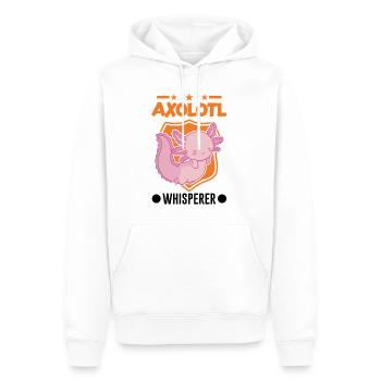Axolotl Flüsterer Axolotl Whisperer - Sweat à capuche Premium bio Homme - blanc - Devant - Nico (187cm)