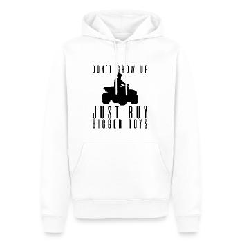 Don't Grow Up, Just Buy Bigger Toys 4 - Männer Premium Bio Hoodie - Weiß - Vorne - Nico (187cm)