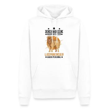 Leonberger Personal - Männer Premium Bio Hoodie - Weiß - Vorne - Nico (187cm)