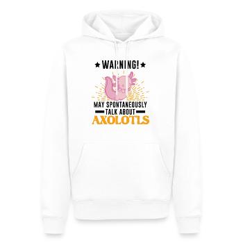 Axolotl Cadeau Queue Lurch - Sweat à capuche Premium bio Homme - blanc - Devant - Nico (187cm)