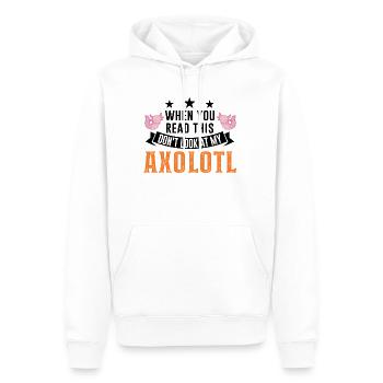 Axolotl Gift Tail Lurch Axolotl - Men’s Premium Organic Hoodie - white - Front - Nico (187cm)
