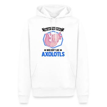 Axolotl Gift Tail Lurch Axolotl - Men’s Premium Organic Hoodie - white - Front - Nico (187cm)