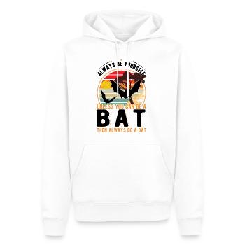 Chauve-souris amoureuse de la frange chauve-souris - Sweat à capuche Premium bio Homme - blanc - Devant - Nico (187cm)