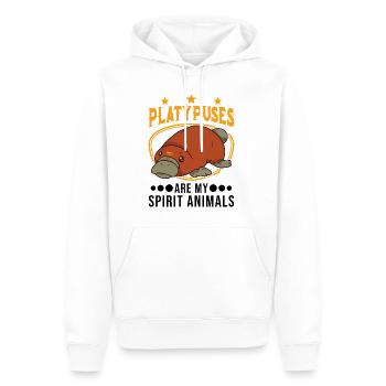 Schnabeltier Spirit Animal Platypus - Männer Premium Bio Hoodie - Weiß - Vorne - Nico (187cm)