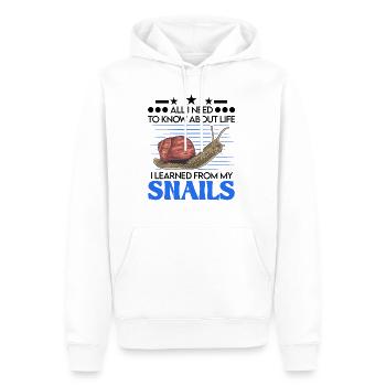 Schnecke Geschenk Weinbergschnecke - Männer Premium Bio Hoodie - Weiß - Vorne - Nico (187cm)