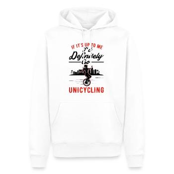 Unicycliste Cadeau Monocycle Fille - Sweat à capuche Premium bio Homme - blanc - Devant - Nico (187cm)