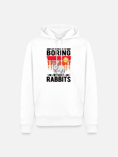Rabbit Gift Rabbit Rabbit - Men’s Premium Organic Hoodie - white