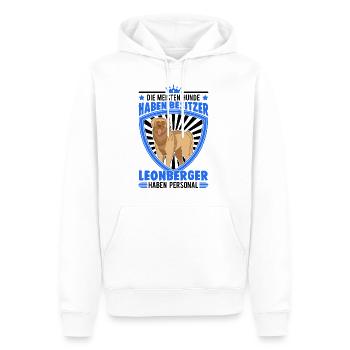 Leonberger Personal - Männer Premium Bio Hoodie - Weiß - Vorne - Nico (187cm)