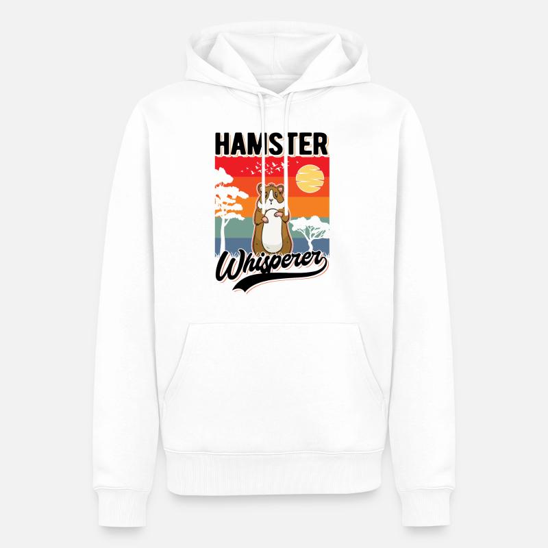 Hamsterflüsterer Hamster Geschenk Goldhamster - Männer Premium Bio Hoodie - Weiß