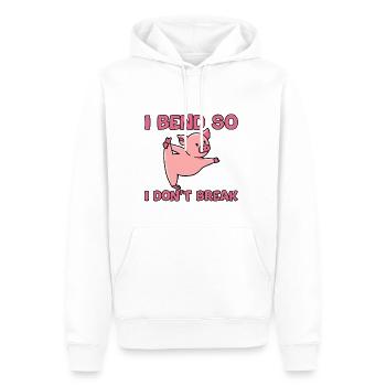 I Bend So I Don't Break - Männer Premium Bio Hoodie - Weiß - Vorne - Nico (187cm)