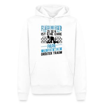 Fliesenleger und Papa Fliesenleger Vatertag - Männer Premium Bio Hoodie - Weiß - Vorne - Nico (187cm)