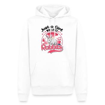 Lapin Lapin Lapin Lapin - Sweat à capuche Premium bio Homme - blanc - Devant - Nico (187cm)