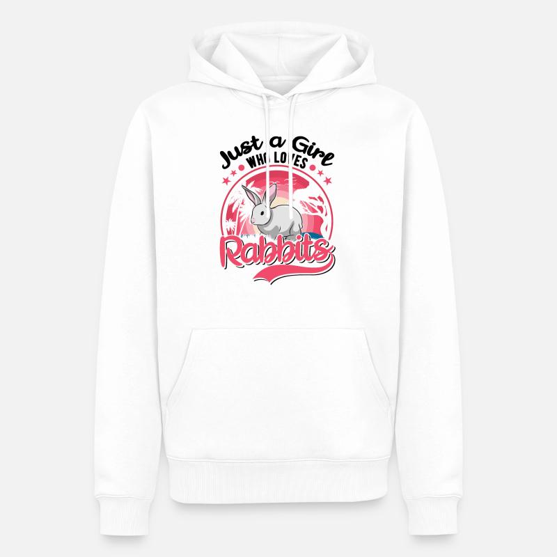 Lapin Lapin Lapin Lapin - Sweat à capuche Premium bio Homme - blanc