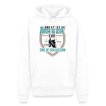 Greatest Architect Ever Architekt - Männer Premium Bio Hoodie - Weiß - Vorne - Nico (187cm)