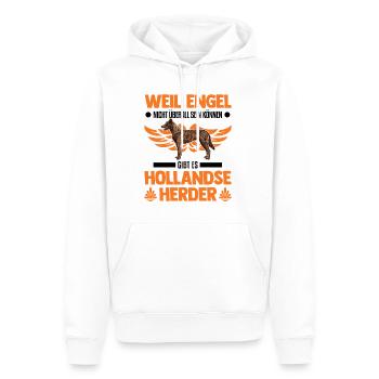 Hollandse Herder Engel Hollandse Herderdshond - Männer Premium Bio Hoodie - Weiß - Vorne - Nico (187cm)
