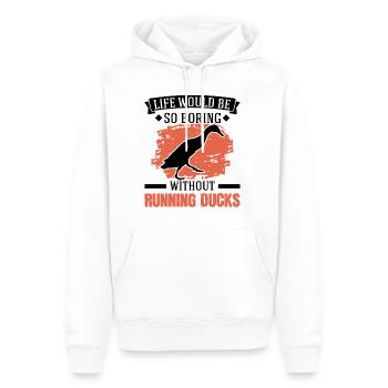 Indian Running Gift Running Duck - Sweat à capuche Premium bio Homme - blanc - Devant - Nico (187cm)