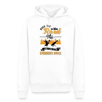 Indian Running Gift Running Duck - Sweat à capuche Premium bio Homme - blanc - Devant - Nico (187cm)