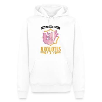 Facilement distrait par Axolotls Tail Luch - Sweat à capuche Premium bio Homme - blanc - Devant - Nico (187cm)