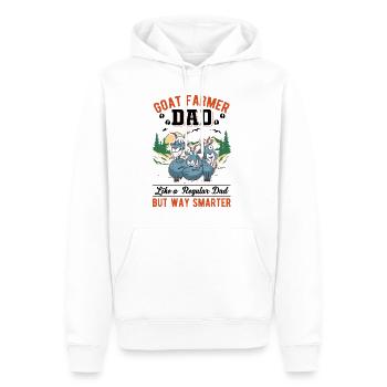 Chèvre Hôte Papa Chèvres Père Chèvre - Sweat à capuche Premium bio Homme - blanc - Devant - Nico (187cm)