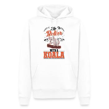 Life is better with a Koala Koala Bear - Men’s Premium Organic Hoodie - white - Front - Nico (187cm)