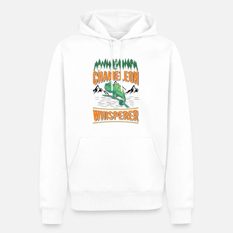 Chamäleon Flüsterer Chameleon Whisperer - Männer Premium Bio Hoodie - Weiß