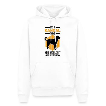 C’est une chose Kangal Chien de berger anatolien - Sweat à capuche Premium bio Homme - blanc - Devant - Nico (187cm)