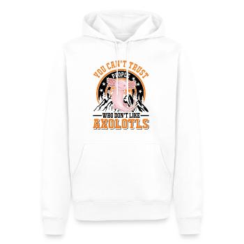 Axolotl Cadeau Queue Lurch - Sweat à capuche Premium bio Homme - blanc - Devant - Nico (187cm)