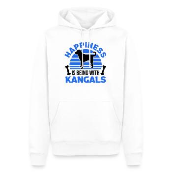Kangal Glücklich Anatolischer Hirtenhund - Männer Premium Bio Hoodie - Weiß - Vorne - Nico (187cm)