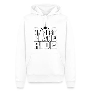 My First Plane Ride 40 - Männer Premium Bio Hoodie - Weiß - Vorne - Nico (187cm)