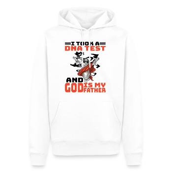 I Took A DNA Test And God Is My Father 18 - Männer Premium Bio Hoodie - Weiß - Vorne - Nico (187cm)