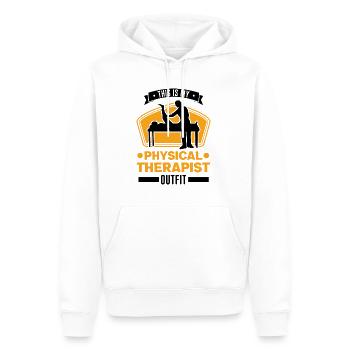 Physiotherapeut Outfit Physiotherapie Physio - Männer Premium Bio Hoodie - Weiß - Vorne - Nico (187cm)
