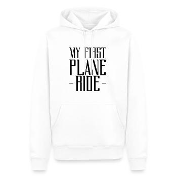 Mon premier trajet en avion 42 - Sweat à capuche Premium bio Homme - blanc - Devant - Nico (187cm)