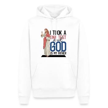 I Took A DNA Test And God Is My Father 20 - Männer Premium Bio Hoodie - Weiß - Vorne - Nico (187cm)
