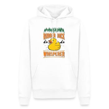 Canard en caoutchouc Whisperer Canard grinçant Canard baignant Canard - Sweat à capuche Premium bio Homme - blanc - Devant - Nico (187cm)