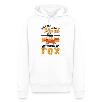 Fox Gift Red Fox - Men’s Premium Organic Hoodie - white - Front - Nico (187cm)