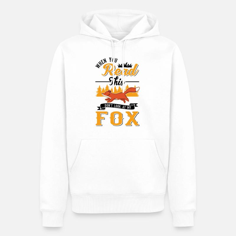 Fuchs Geschenk Rotfuchs - Männer Premium Bio Hoodie - Weiß