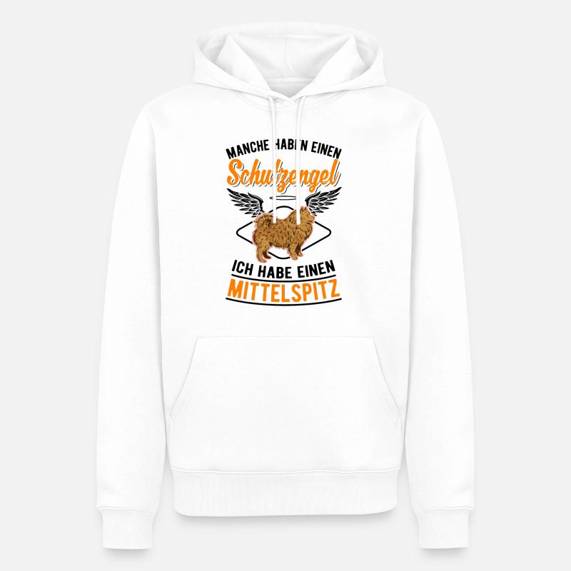 Mittelspitz Schutzengel - Männer Premium Bio Hoodie - Weiß