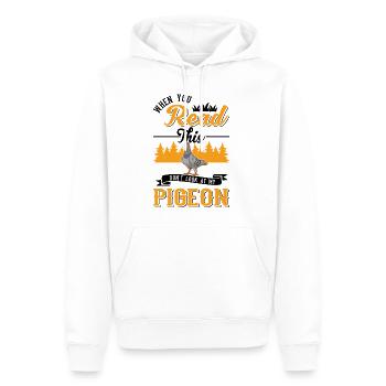 Pigeon Cadeau Pigeon Colombier Plus Chic Pigeon Voyageur - Sweat à capuche Premium bio Homme - blanc - Devant - Nico (187cm)