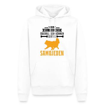 Samojede Engel Schlittenhund Samojeden - Männer Premium Bio Hoodie - Weiß - Vorne - Nico (187cm)