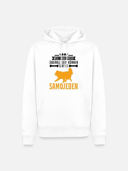Samojede Engel Schlittenhund Samojeden - Männer Premium Bio Hoodie - Weiß
