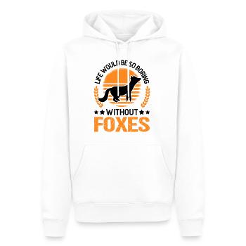 La vie serait si ennuyeuse sans Foxes Fuchs - Sweat à capuche Premium bio Homme - blanc - Devant - Nico (187cm)