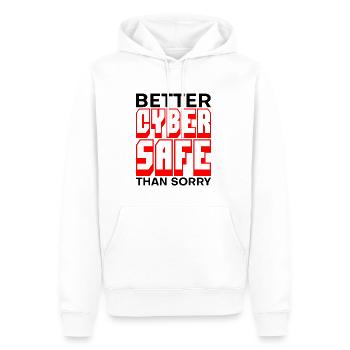 Mieux vaut cybervenir en sécurité que guérir 3 - Sweat à capuche Premium bio Homme - blanc - Devant - Nico (187cm)