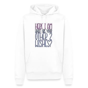 Me voici, quels sont vos 2 autres souhaits 2 - Sweat à capuche Premium bio Homme - blanc - Devant - Nico (187cm)