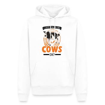 J’aime vraiment Cows Cattle Breeder Cow - Sweat à capuche Premium bio Homme - blanc - Devant - Nico (187cm)